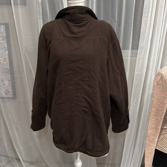 Men's Brown Sherpa-Lined Military Jacket - Picture 2 of 3